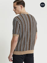 Load image into Gallery viewer, TEXTURED STRIPE KNITTED SHIRT