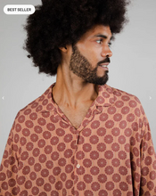 Cargar imagen en el visor de la galería, Camisa Aloha Parasol naranja