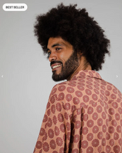 Cargar imagen en el visor de la galería, Camisa Aloha Parasol naranja