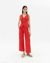Load image into Gallery viewer, Top rojo lazos Elise