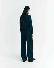 Load image into Gallery viewer, Pantalón wide leg tiro bajo navy Pat