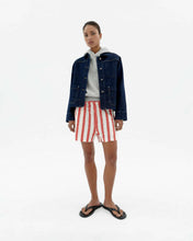 Cargar imagen en el visor de la galería, Shorts Rayas Rojas Geranio