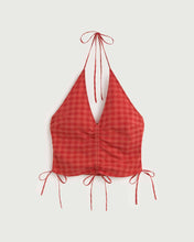 Cargar imagen en el visor de la galería, Top regulable seersucker rojo Hiba