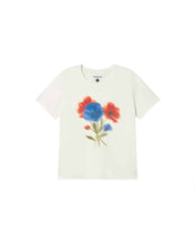 Load image into Gallery viewer, Camiseta blanca blurry flower Ida