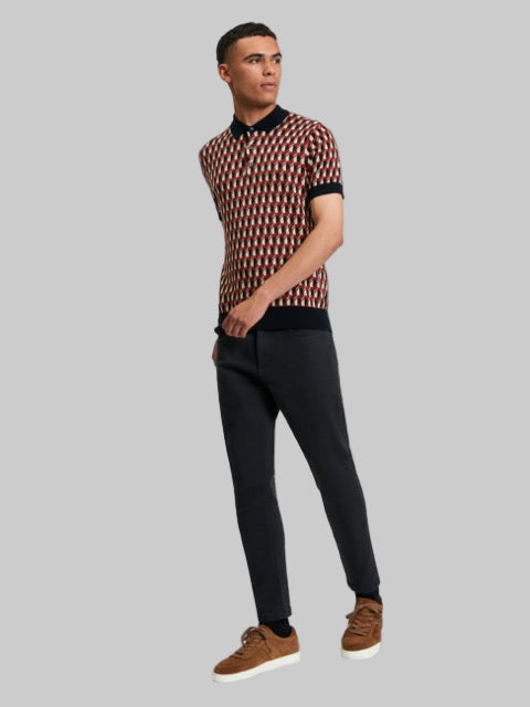 All over Jacquard Polo