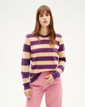 Cargar imagen en el visor de la galería, Violet Stripes Zoe Lana Merino Sweater

