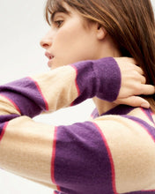 Cargar imagen en el visor de la galería, Violet Stripes Zoe Lana Merino Sweater
