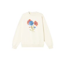 Load image into Gallery viewer, Sudadera blanca blurry flower Jimena
