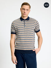 Load image into Gallery viewer, All Over Jacquard Polo - Dark Navy

