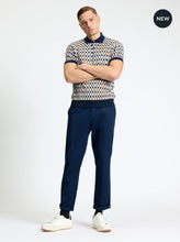 Load image into Gallery viewer, All Over Jacquard Polo - Dark Navy
