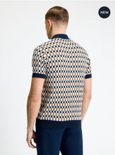Load image into Gallery viewer, All Over Jacquard Polo - Dark Navy
