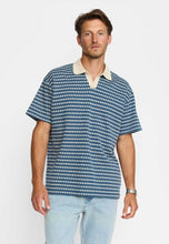 Load image into Gallery viewer, Jaquard Polo Shirt  - Navy
