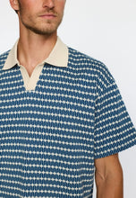 Load image into Gallery viewer, Jaquard Polo Shirt  - Navy
