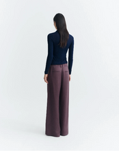 Load image into Gallery viewer, Pantalón wide leg pinza Dark Wine Molly
