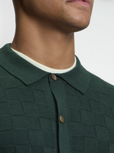 Load image into Gallery viewer, Long Sleeve Checkerboard Button - Lotus Green
