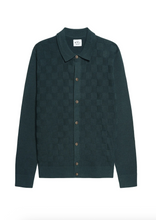 Load image into Gallery viewer, Long Sleeve Checkerboard Button - Lotus Green
