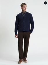 Load image into Gallery viewer, Long Sleeve Texture Cardigan - Dark Navy
