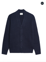 Load image into Gallery viewer, Long Sleeve Texture Cardigan - Dark Navy
