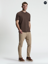 Load image into Gallery viewer, Jacquard Stripe Tshirt - Brown
