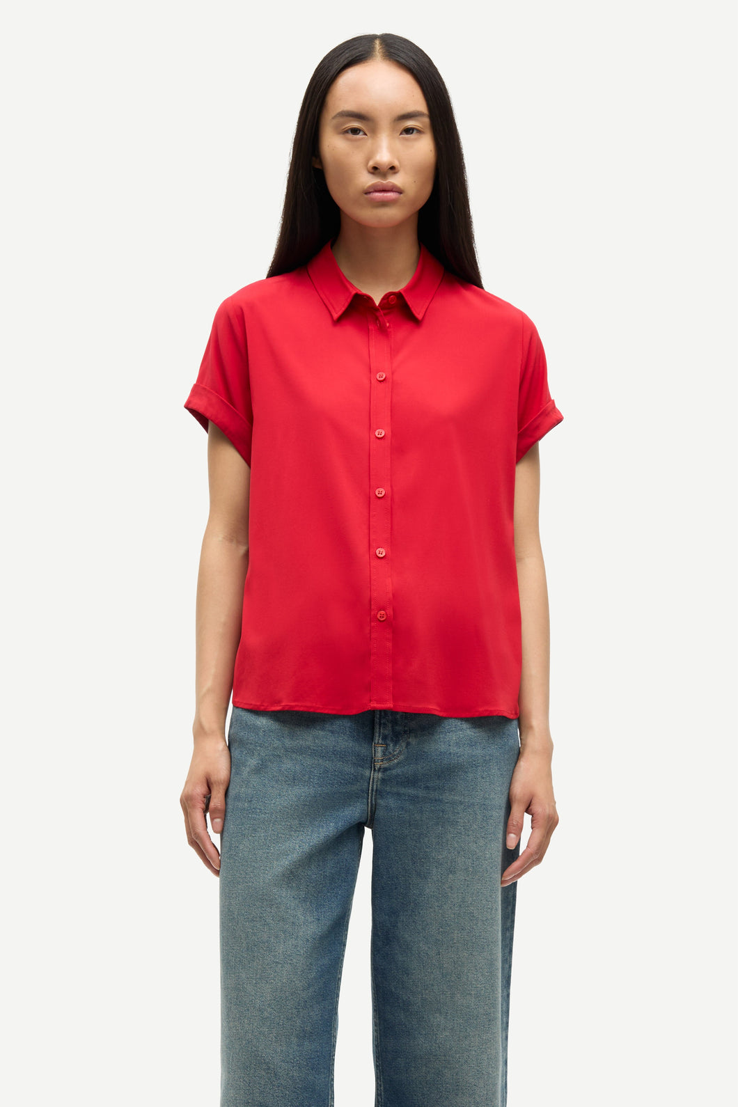 Majan ss shirt 9942 - Haute Red