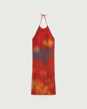 Load image into Gallery viewer, Vestido midi plisado rojo flowers Miriam
