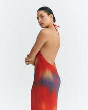 Load image into Gallery viewer, Vestido midi plisado rojo flowers Miriam
