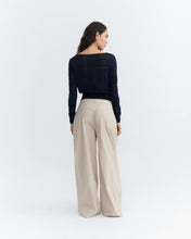 Load image into Gallery viewer, Pantalón popelin wide leg beige Patty
