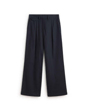 Load image into Gallery viewer, Pantalón wide leg tiro bajo navy Pat
