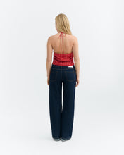 Cargar imagen en el visor de la galería, Top regulable seersucker rojo Hiba
