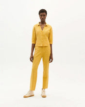 Load image into Gallery viewer, Yellow Seersucker Tegra Blouse - lacontra
