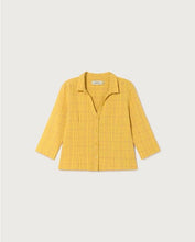Load image into Gallery viewer, Yellow Seersucker Tegra Blouse - lacontra
